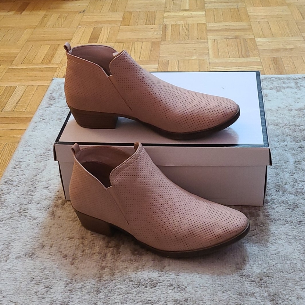 Blush ankle boots